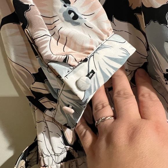 Vintage 1980’s Leslie Fay Floral Secretary Dress with Original Belt  Size 14 - Picture 5 of 8